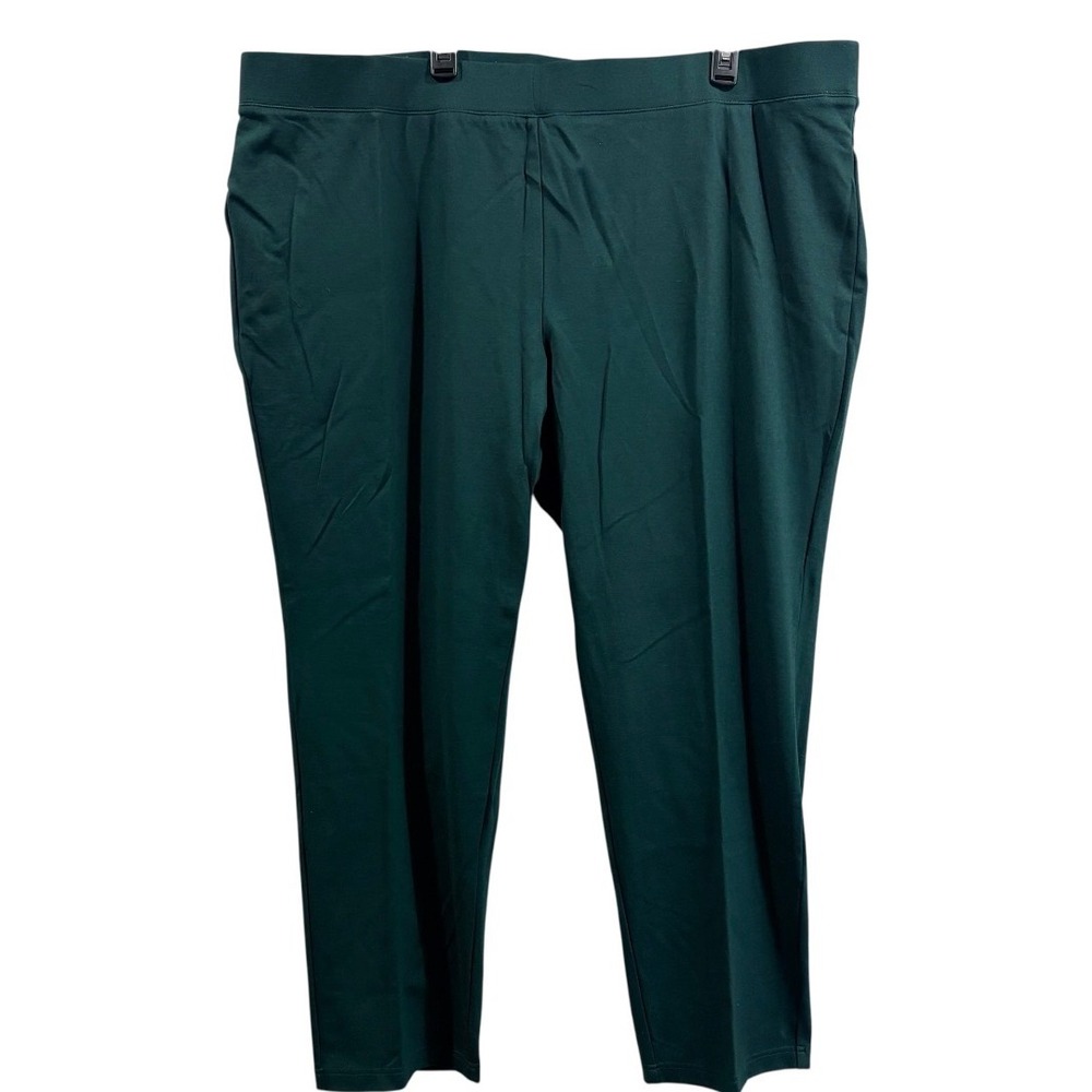 INC International Skinny Leg Pants Womens 28W Green NWT Mid Rise Stretch
